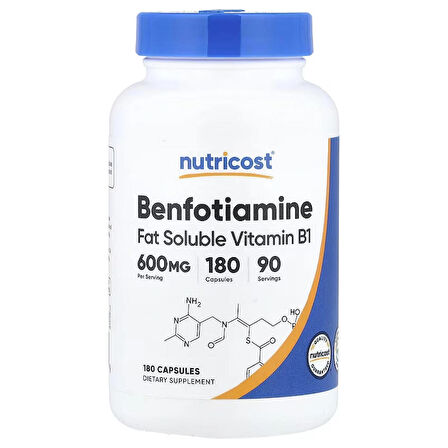 Nutricost Benfotiamine Antioxidants 600 mg 180 Caps