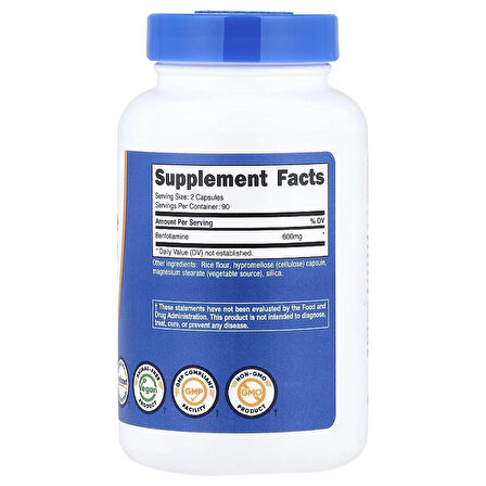 Nutricost Benfotiamine Antioxidants 600 mg 180 Caps