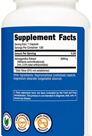 Nutricost Ash Root 600 MG 120 Capsules