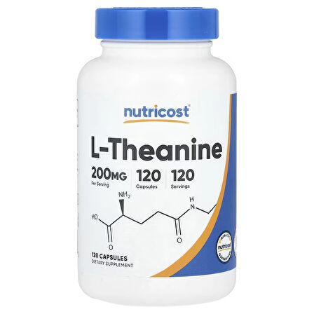 Nutricost L-Theanine Brain & Cognitive 200mg 120 Capsules Double Strength