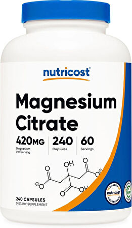 Nutricost Magnesium Citrate Sleep 420mg 240 Veggie Caps