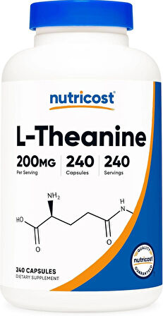 Nutricost L-Theanine Brain & Cognitive Double Strength 200mg 240 Caps