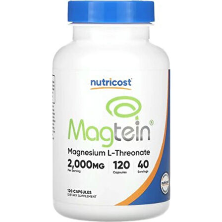 Nutricost Magnesium L-Threonate As Magtein 2000 Mg 120 Caps - Uyku kalitesi ve Hafıza desteği