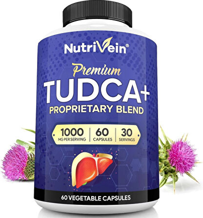 Nutrivein TUDCA+Milk Thistle Liver Wellness Support Supplement 1000 MG - 60 Caps