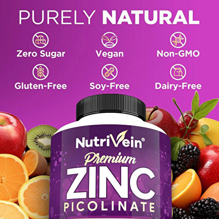 Nutrivein Zinc(Çinko) Picolinate 100 mg - 120 Caps