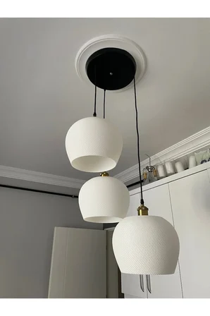 Modern Tarzda Sarkıt Salon Mutfak Yatak Odası Için 3'lü Bohem Avize (RUSTİK AMPUL HEDİYELİ) Nestvibe