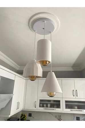 Stone 3’lü Beton Dokulu Sarkıt Avize Bohem & Pinterest Tarzı Modern Oturma Odası Aydınlatma Nestvibe