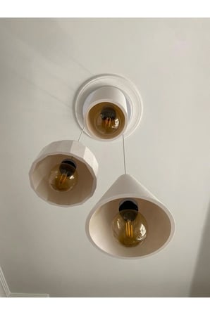 Stone 3’lü Beton Dokulu Sarkıt Avize Bohem & Pinterest Tarzı Modern Oturma Odası Aydınlatma Nestvibe