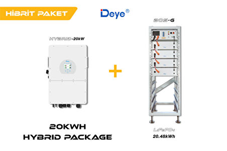 DEYE 20.48 kWh Hibrit Paketi (High Voltage)