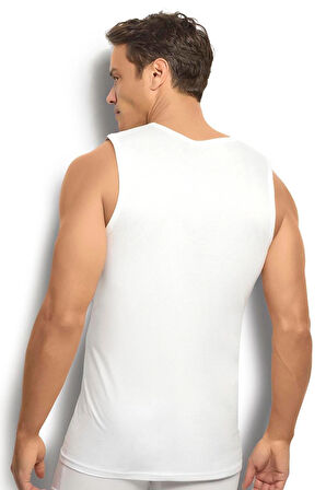 Jiber 123-115 Derin V Yaka Kısa Kol Fanila Tişört 3 Adet