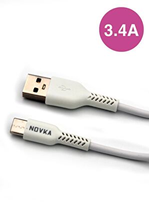 Type-C & USB Girişli 3.4 A Şarj Cihazı 1 Metre Kablo + Adaptör Samsung Oppo Xiaomi Modellerle Uyumlu
