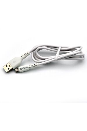 Micro & USB 2.2 A Şarj ve Data Kablosu 1 Metre Beyaz Samsung Huawei Modellerle Uyumlu