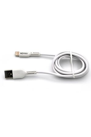 Apple Iphone Uyumlu 3.4 A Lightning & USB Data ve Şarj Kablosu 1 Metre Beyaz Tüm Modellerle Uyumlu