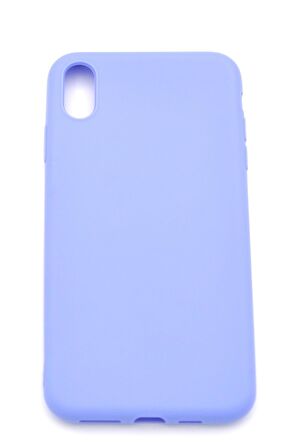 iPhone XR Uyumlu Düz Renk Esnek Yumuşak Silikon Kılıf  Rubber Açık Mor
