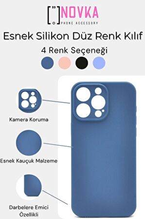 iPhone X Uyumlu Düz Renk Esnek Yumuşak Silikon Kılıf  Rubber Siyah