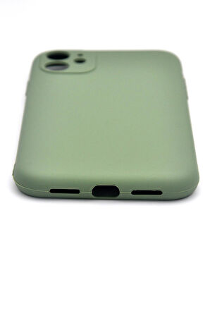 iPhone 11 Uyumlu Düz Renk Esnek Yumuşak Silikon Kılıf  Rubber Yeşil