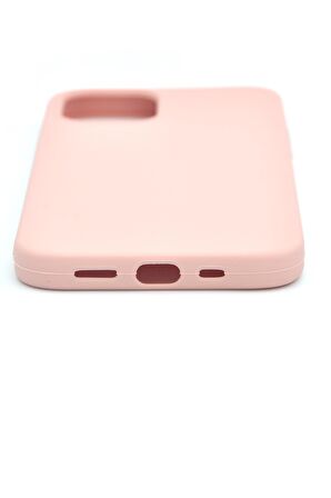 iPhone 12 Pro Uyumlu Düz Renk Esnek Yumuşak Silikon Kılıf  Rubber Pembe