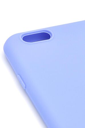 iPhone 6 / 6S Uyumlu Düz Renk Esnek Yumuşak Silikon Kılıf  Rubber Açık Mor