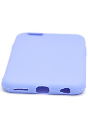 iPhone 6 / 6S Uyumlu Düz Renk Esnek Yumuşak Silikon Kılıf  Rubber Açık Mor