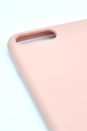 iPhone 7 Plus / 8 Plus Uyumlu Düz Renk Esnek Yumuşak Silikon Kılıf  Rubber Pembe