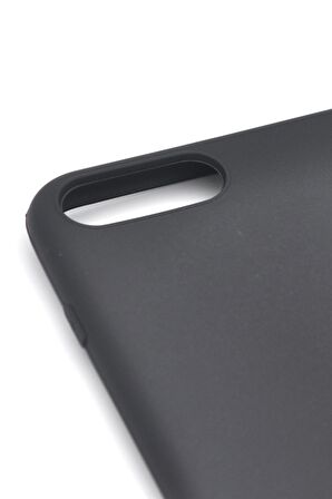 iPhone 7 Plus / 8 Plus Uyumlu Düz Renk Esnek Yumuşak Silikon Kılıf  Rubber Siyah