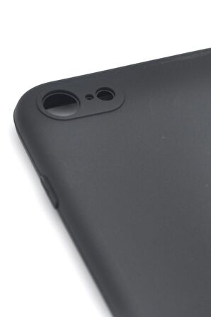 iPhone 7 / 8 Uyumlu Düz Renk Esnek Yumuşak Silikon Kılıf  Rubber Siyah