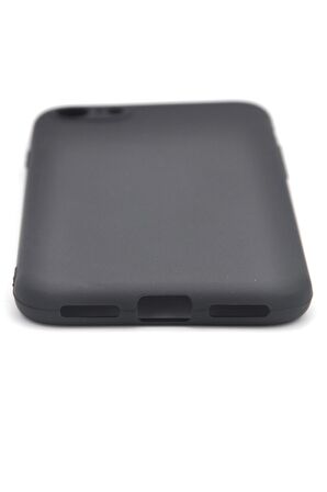 iPhone 7 / 8 Uyumlu Düz Renk Esnek Yumuşak Silikon Kılıf  Rubber Siyah