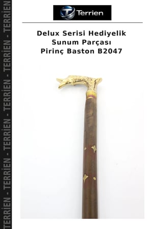 Delux Serisi Hediyelik Sunum Parçası Pirinç Baston B2047