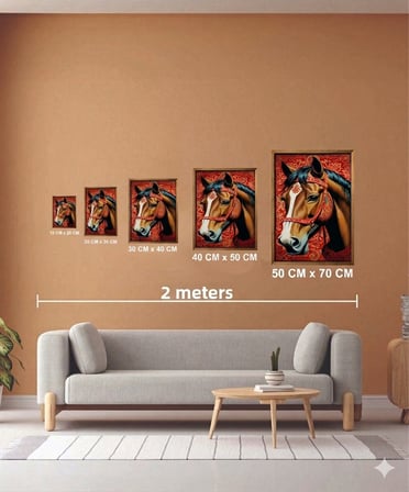 At Figürü Ahşap Tablo – 3 mm Ahşap UV Baskı Dekoratif Duvar Tablosu