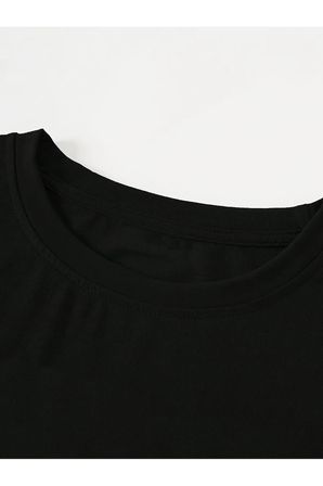 Kadın Crop Baby Tee Çilek Baskılı Dar Kesim %100 Pamuk Y2K Estetik Tişört