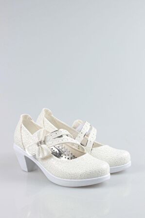 Topuklu Sedef Çatlak Kız Çocuk Ayakkabı