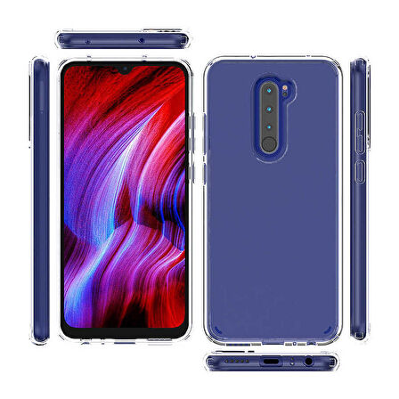 Xiaomi Redmi Note 8 Pro Kılıf Şeffaf Sert TPU Silikon