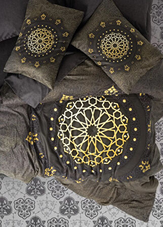 Palace Saten Çift Kişilik Nev Takımı Togay Antrasit