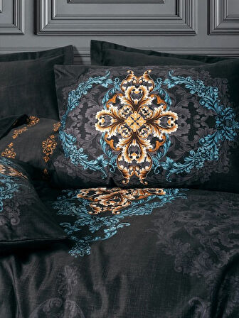 Palace Saten Çift Kişilik Nev Takımı Dorhan Siyah