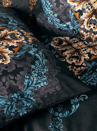 Palace Saten Çift Kişilik Nev Takımı Dorhan Siyah