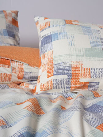 Flanel Nev Takımı Çift Kişilik Rina Kiremit