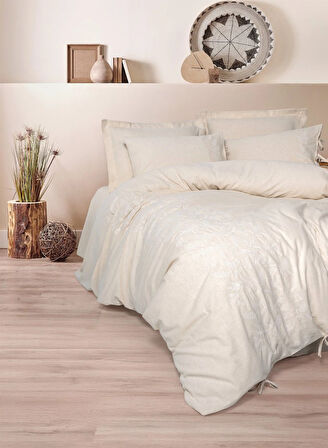 Cotton Keten Çift Kişilik Nev Takımı Kivora