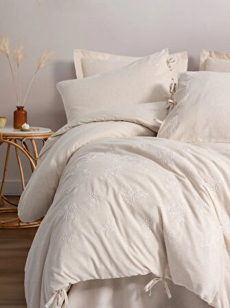 Cotton Keten Çift Kişilik Nev Takımı Esmira
