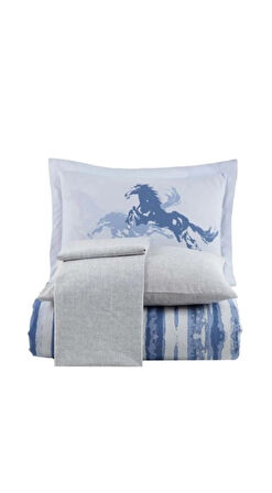 Çift Kişilik Poplin Nev Cascade Lacivert