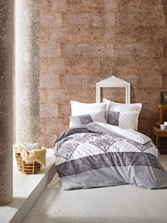 Çift Kişilik Bohem Nev Takımı pe Gri