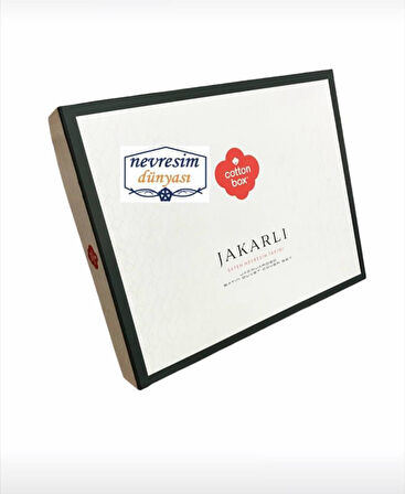 Çift Kişilik Jakarlı Saten Nevresim Takımı Leaf Buz Mavisi