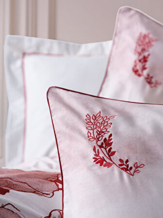 Çift Kişilik Elit Saten Nev Takımı Gules Kırmızı