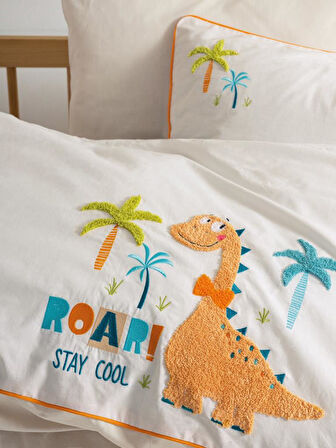 Punch Nakışlı Bebek Nev Takımı Kiddo Krem