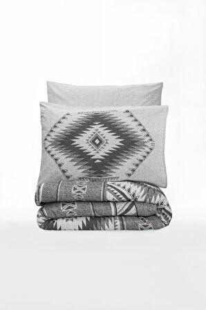 Etnich Nev Takımı Çift Kişilik Delos Antrasit