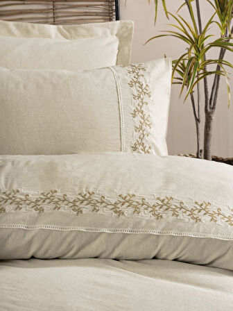 Cotton Keten Çift Kişilik Nev Takımı Darian