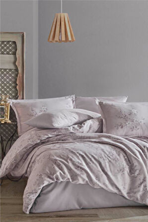 Saten Çift Kişilik Nev Takımı Silva V1 Taş