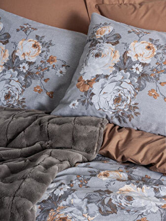 Trim Çift Kişilik Battaniyeli Nev Takımı Smooth Antrasit