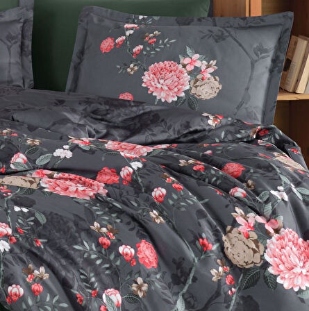 Saten Çift Kişilik Nev Takımı Alfon V1 Kahve