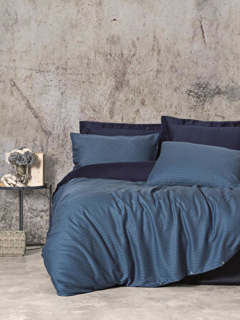 Çift Kişilik Smart Bambu Saten Nev Takımı Petrol