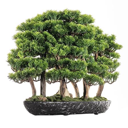 Navis Bonsai Garden - Iç Ve Dış Mekan Kullanımına Uygun Premium Kalitede Yapay Bitki 70x50 Cm